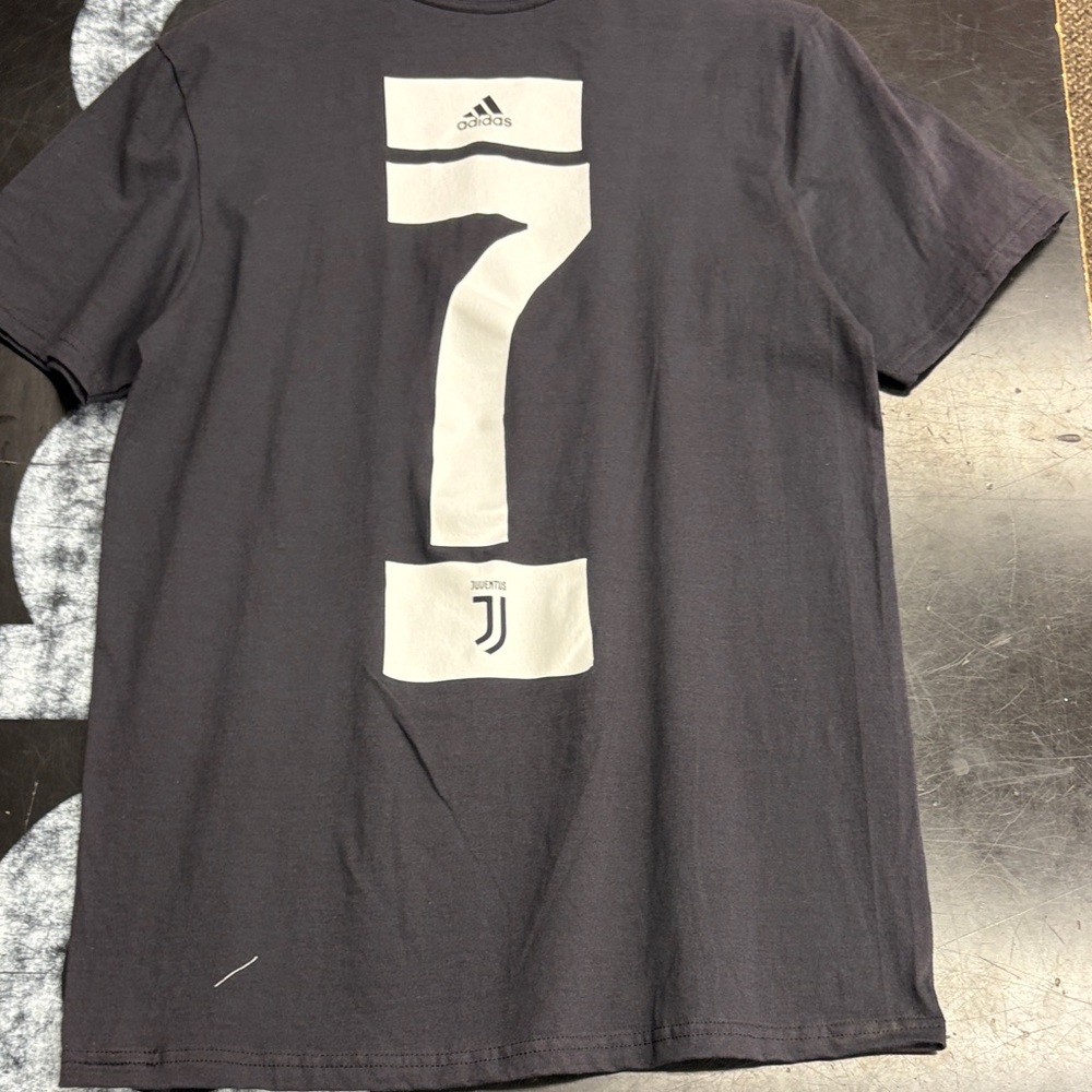 Adidas Black Juventus Ronaldo Short Sleeve Tee - Picture 4 of 4